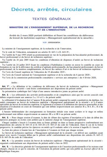 Le référentiel du BTS Management Opérationnel de la Prépa Aurlom